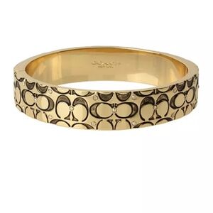 Coach Quilted C Hinged Bangle Bracelet